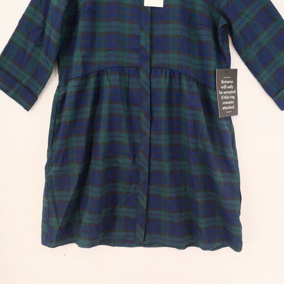 NEW Tuckernuck Women's XL Blackwatch Royal Blue Green Shirt Dress Holiday - Picture 8 of 11